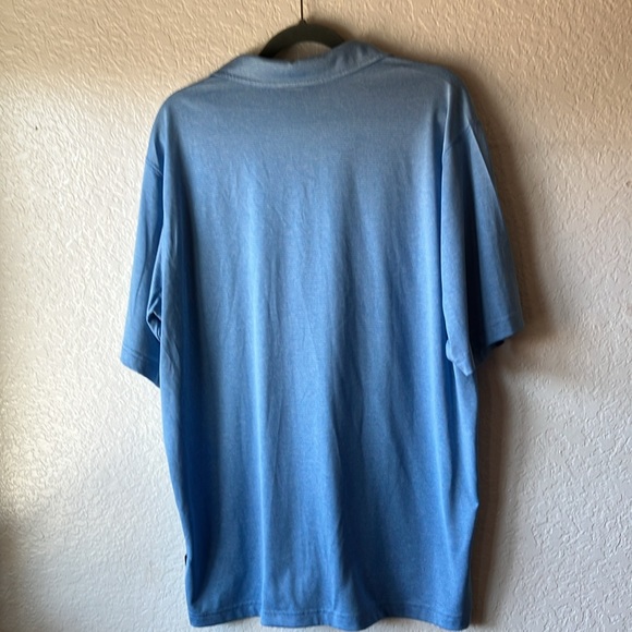 Exofficio Sol Cool Signature Blue Short Sleeve 3/4 Button Up Polo Shirt mens L - Picture 14 of 17